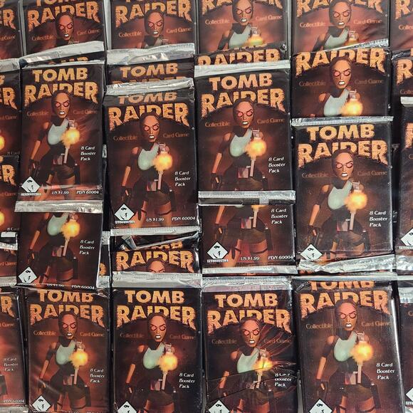 Tomb Raider CCG Vintage Huge Lot Of 50 Packs Sealed 1999 Brand New - Picture 2 of 7